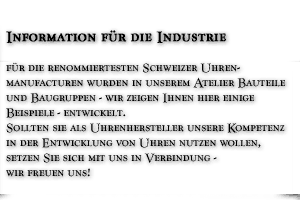 Information für die Industrie