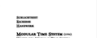 Modular Time System
